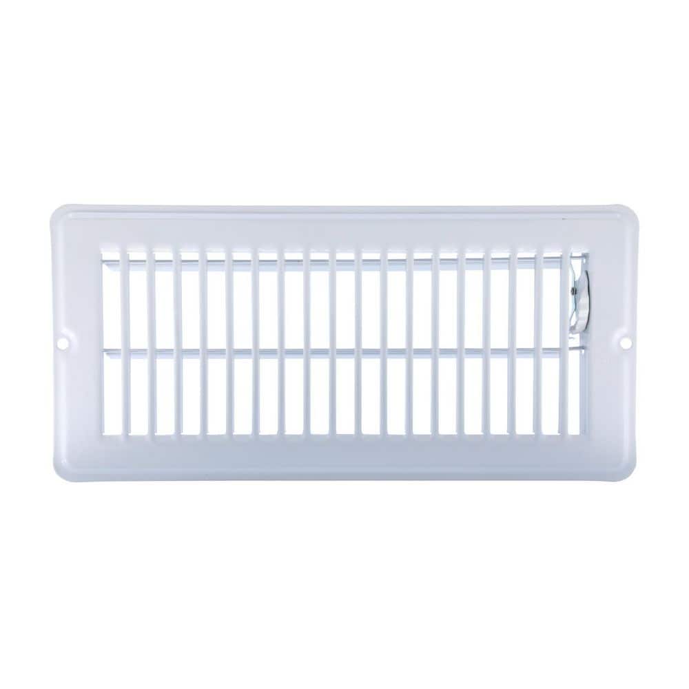 White Steel Floor Register for Mobile Homes and RVs