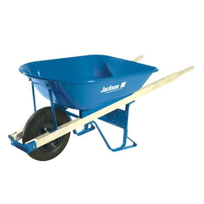 True Temper 6 cu. ft. Wheelbarrow with Steel Handles and Flat Free Tire  (Pack of 2) 10000-03685 - The Home Depot