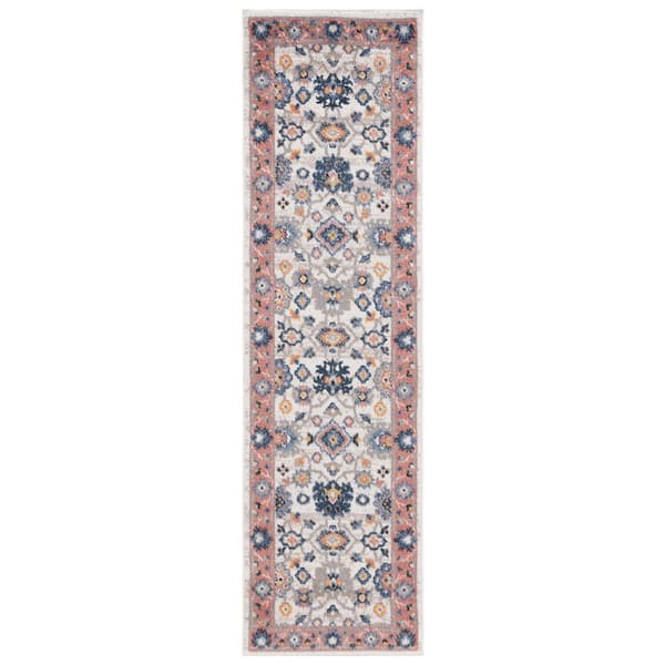 Astoria 2 ft. x 8 ft. Beige/Ivory Border Medallion Runner Rug
