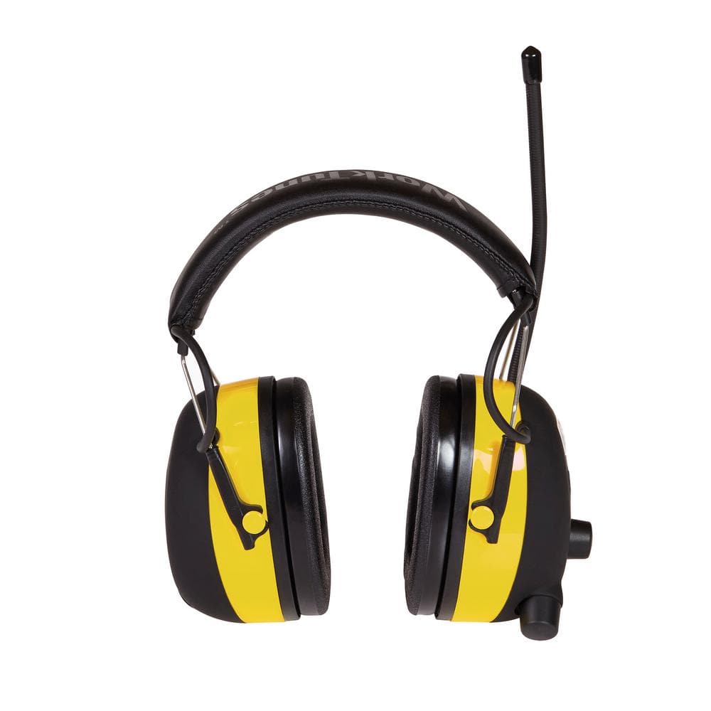 Pack WORKTUNES Digital AM FM MP3 HEADPHONES Hearing PROTECTION w/ Batteries 4 
