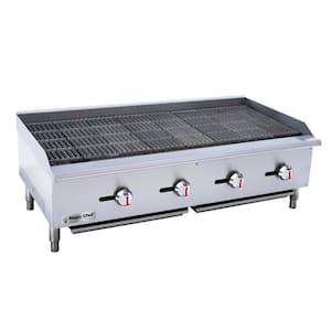 48 in. Commercial Countertop Radiant Char broiler in Stainless Steel