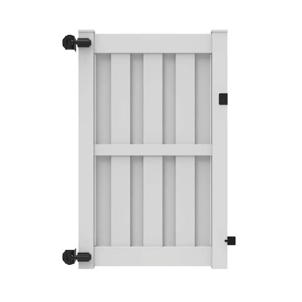 Barrette Outdoor Living 4x6 Vinyl Shadowbox Fence Gate Kit - Palisade, White