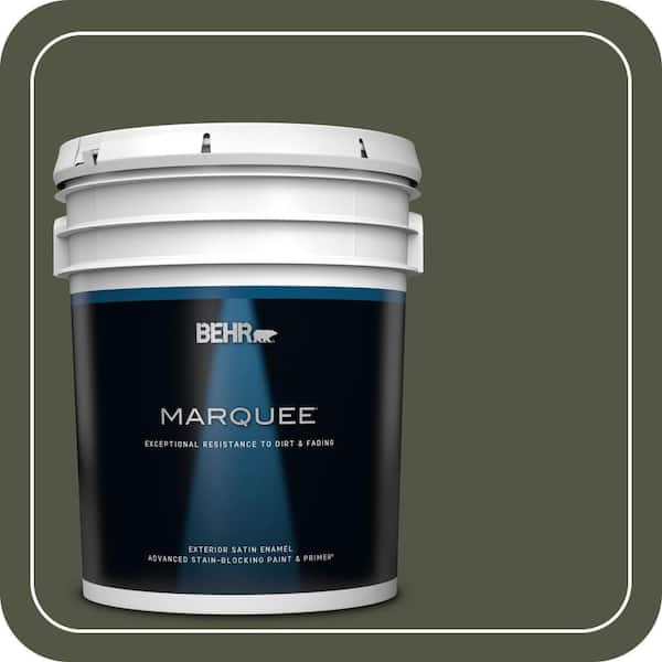 BEHR MARQUEE 5 gal. #ECC-37-3 Freshwater Marsh Satin Enamel Exterior Paint & Primer