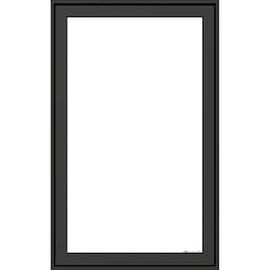 28 in. x 54 in. W5500 Left-Hand Casement Wood Clad Window With Steel Gray Exterior