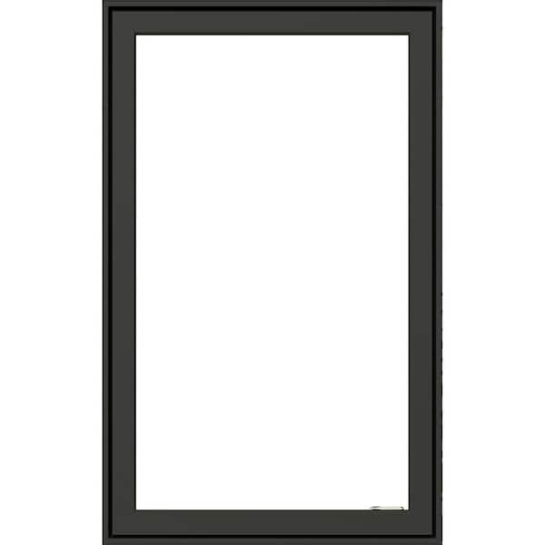 JELD-WEN 28 in. x 54 in. W5500 Left-Hand Casement Wood Clad Window With Steel Gray Exterior