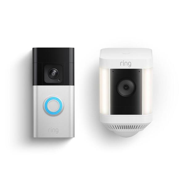 Ring Battery-Doorbell Pro with Spotlight Cam Plus Battery White
