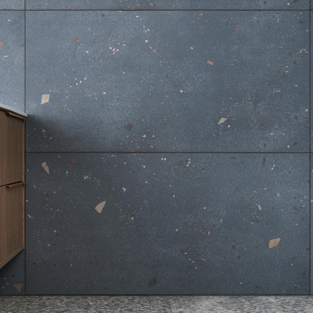 Ocean Blue Large Format Matte Porcelain Tile for Indoor/Outdoor Use