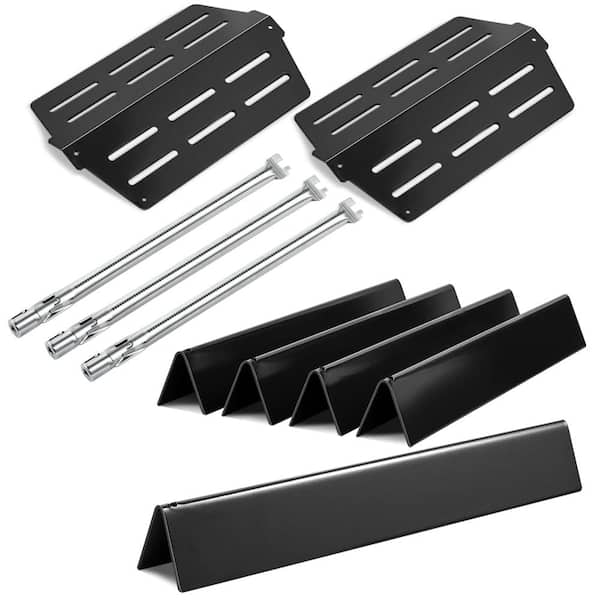 Weber Genesis 300 Front-Control Grill Parts with 19.5 In. Stainless Burners and Porcelain Flavorizer Bars