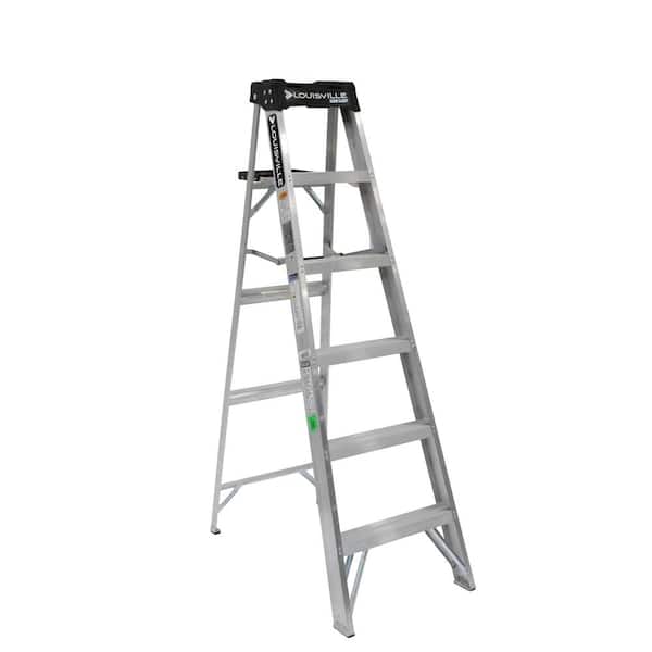 Louisville Ladder 6 ft. Aluminum Step Ladder with 300 lbs. Load Capacity Type IA Duty Rating
