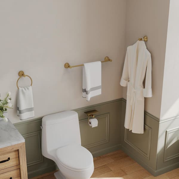 Wall Mounted Pot Filler Kitchen Faucet with 1 Handle in Brushed Gold