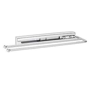 12.88 in. Wall Mounted Pull Out Dish Towel Bar Under Kitchen Cabinet