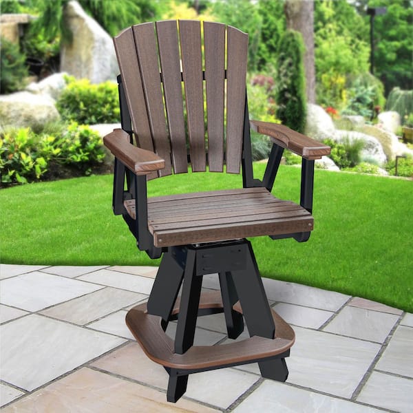 American Furniture Classics Adirondack Series Black Swivel Counter