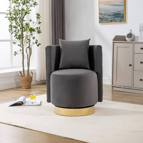 Accent chair discount with gold base