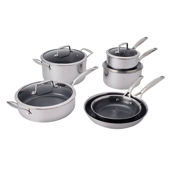Paradigm Ceramic 10-pc Stainless Steel Dual Performance Cookware Set