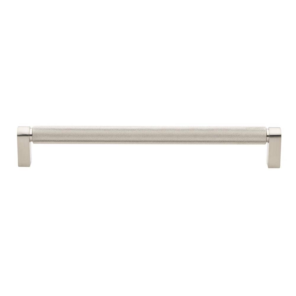 9 in. (224 mm) Satin Nickel Solid Knurled Bar Pull (10-Pack)