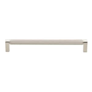 9 in. (224 mm) Satin Nickel Solid Knurled Bar Pull (10-Pack)