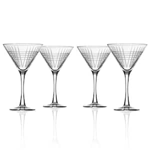  Rolf Glass Etched Olive Branch Martini Glass (Set of 4