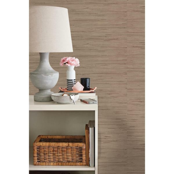 York Wallcoverings  sq. ft. Lustrous Grasscloth Wallpaper RN1062LW -  The Home Depot