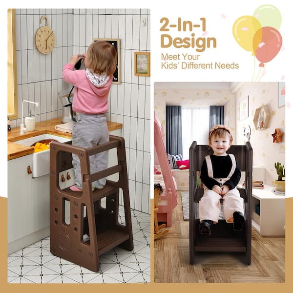 Delta Children Perfectsize 3-in-1 Convertible Sink, Step Stool And