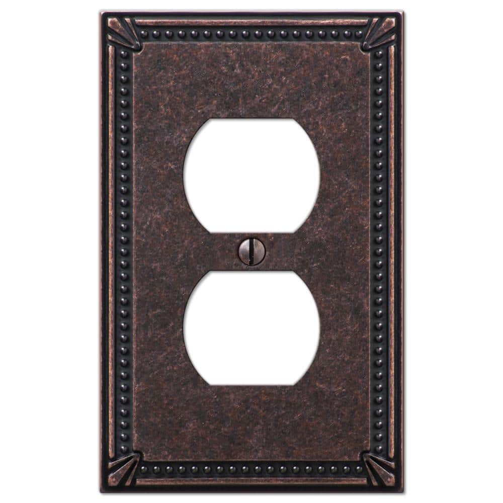 Imperial Bead 1 Gang Duplex Metal Wall Plate - Tumbled Aged Bronze price history on PriceWatchPro
