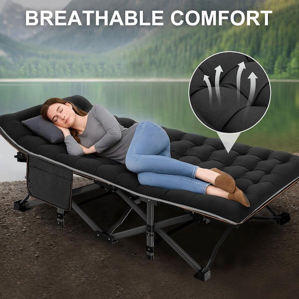 BOZTIY Oversize Folding Camping Cot,XL Sleeping Cot With