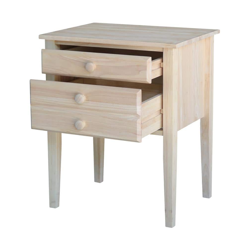 White Wood Rectangular Accent Table with Storage