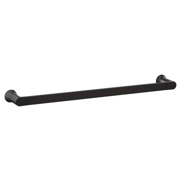 Genta LX 24 in. Wall Mounted Towel Bar in Matte Black
