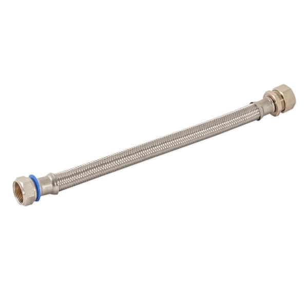 EASTMAN 10-ft 1/4-in Compression Inlet x 1/4-in Compression Outlet Braided  Stainless Steel Ice Maker Connector in the Appliance Supply Lines & Drain  Hoses department at