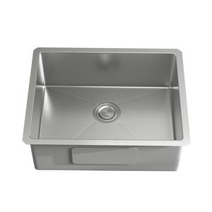 Simply Living 23 in. Undermount Single Bowl 16 Gauge Stainless Steel Kitchen Sink