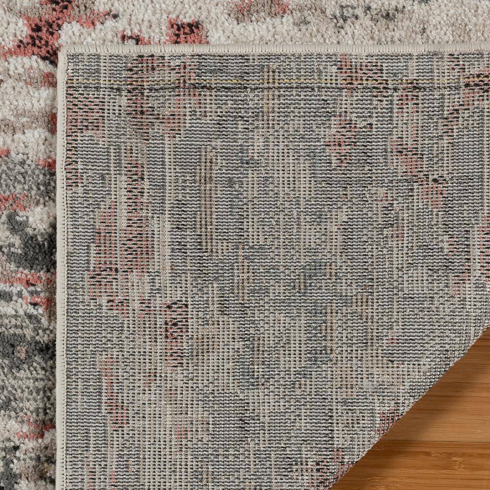 Ivory and Multi-Color Tufted Polypropylene Runner Rug