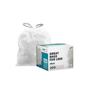 16.75 in. x 24.5 in. 4.8 Gal. White Trash Bags Compatible with simplehuman Code L (200-Count)