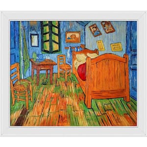 Bedroom at Arles by Vincent Van Gogh Galerie White Framed Architecture Oil Painting Art Print 24 in. x 28 in.