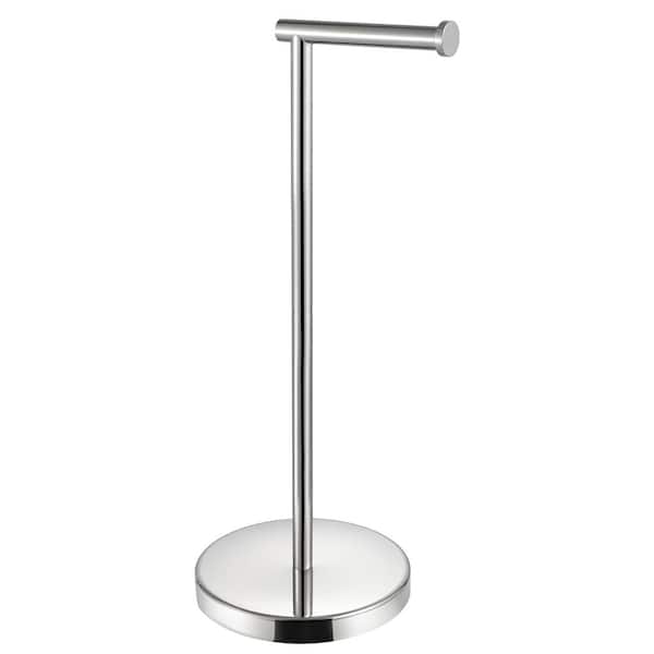 Bathroom Freestanding Toilet Paper Holder Tissue Roll Holder Floor Stand in Polished Finish
