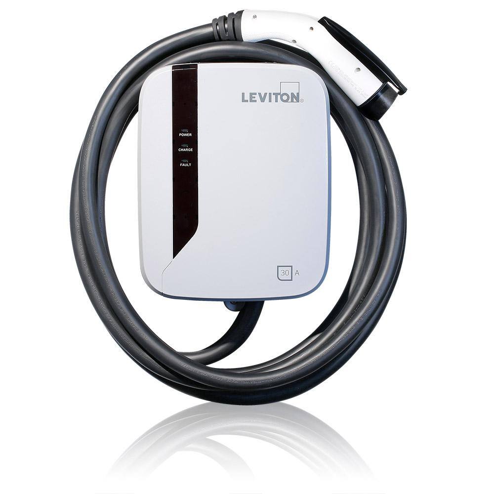 Leviton EVR30-B1C Evr-Green e30 Charging Station, 30A, 18 Ft. Cable (B07XC55RX1)