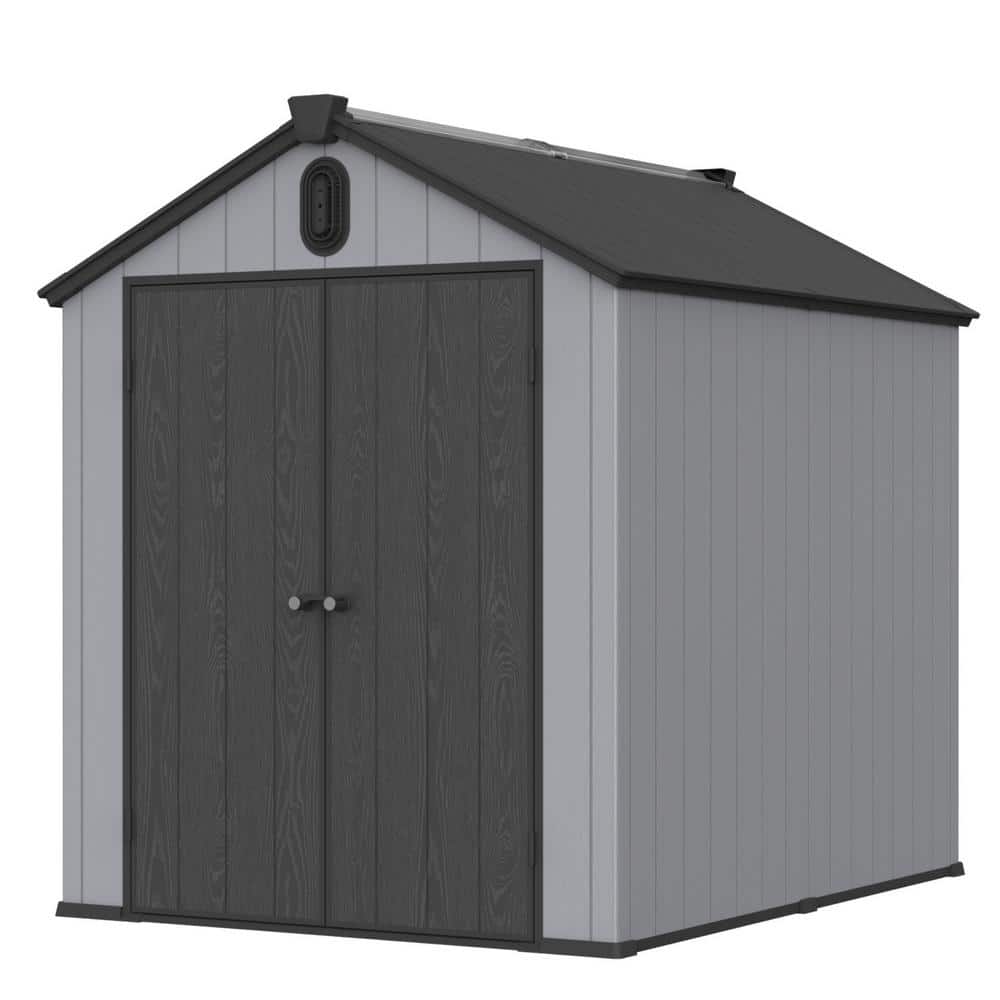 6 ft. x 8 ft. Resin Tool Shed-Durable and Weatherproof Storage for Garden a