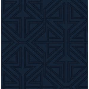 Kachel Indigo Geometric Wallpaper Sample
