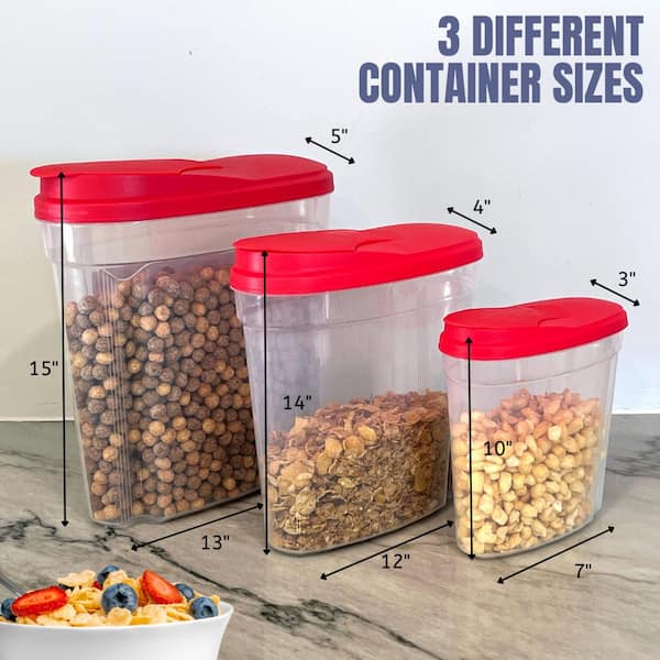 2 3 4 Compartment Food Storage Container Sealed Dry Fresh Cereal
