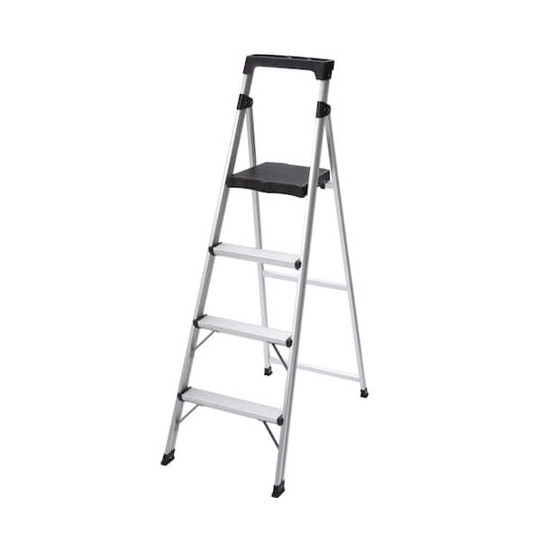 Gorilla Ladders 4-Step Aluminum Ultra-Light Step Stool Ladder with 225 lb. Load Capacity