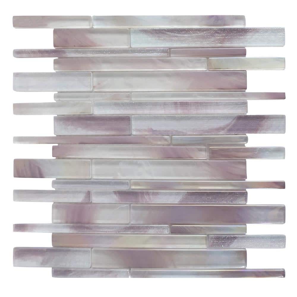Aurora Purple 11.82 in. x 12.76 in. Interlocking Glossy Glass Mosaic Tile (10.5 sq. ft./Case) price history on PriceWatchPro