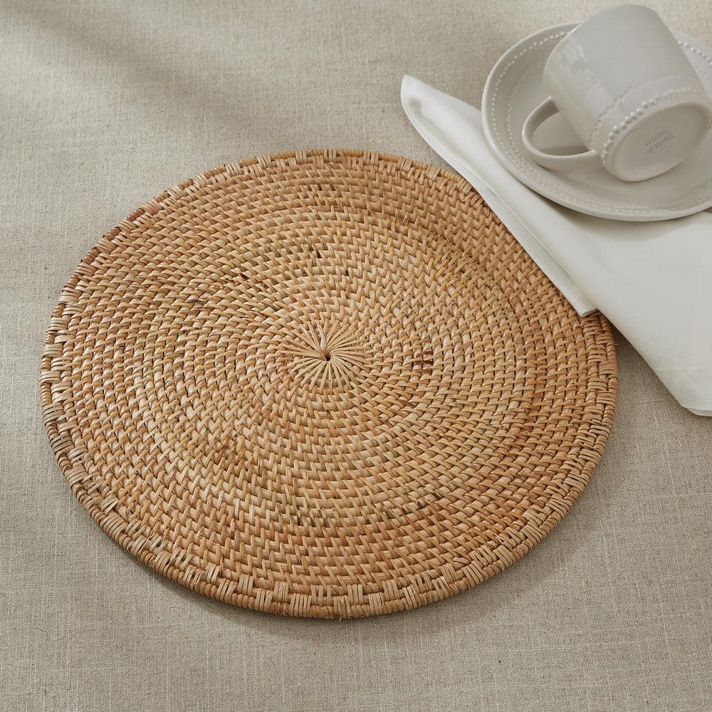 Natural Rattan Handwoven Charger Plates Set of 4