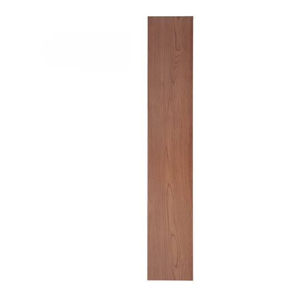 SKYSHALO Peel & Stick Vinyl Flooring Tiles 12 MIL 54 Peel 36 x 6 in. Deep Brown Wood Effect DIY Easy Install Water Resistant