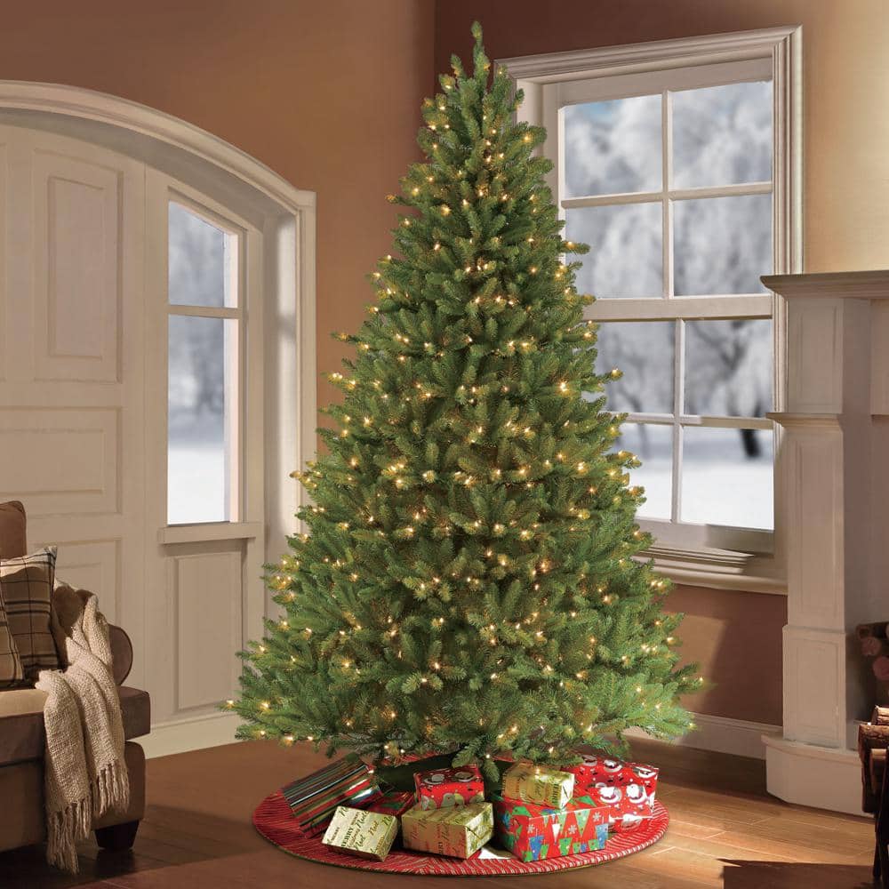 7.5-Foot Green Pre-Lit Fraser Fir Artificial Christmas Tree