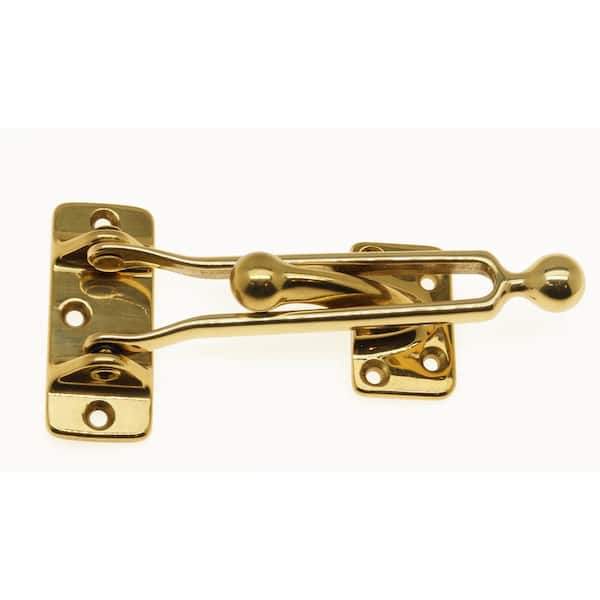 Unbranded Solid Brass Swing Arm Security Guard with Ball End in Polished Brass