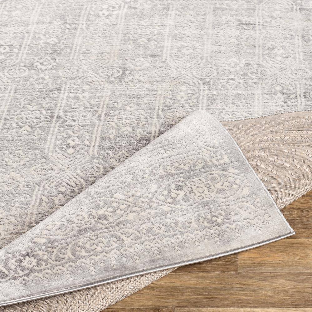 Kannon Grey Medallion Vintage Area Rug, 5'3" x 7'1"