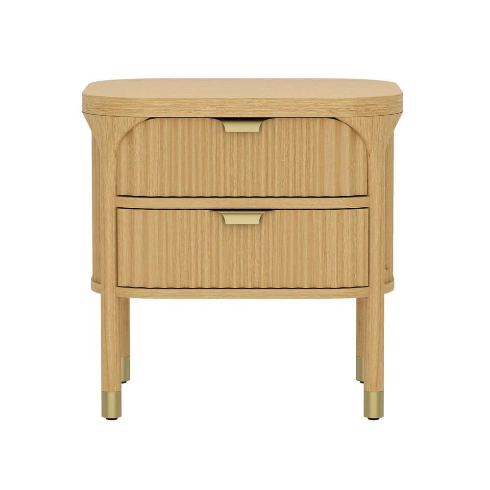 Park Contemporary Natural 2-Drawer 24 in. W Nightstand price history on PriceWatchPro