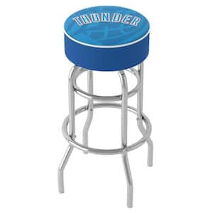 Oklahoma City Thunder Fade 31 in. Blue Backless Metal Bar Stool with Vinyl Seat