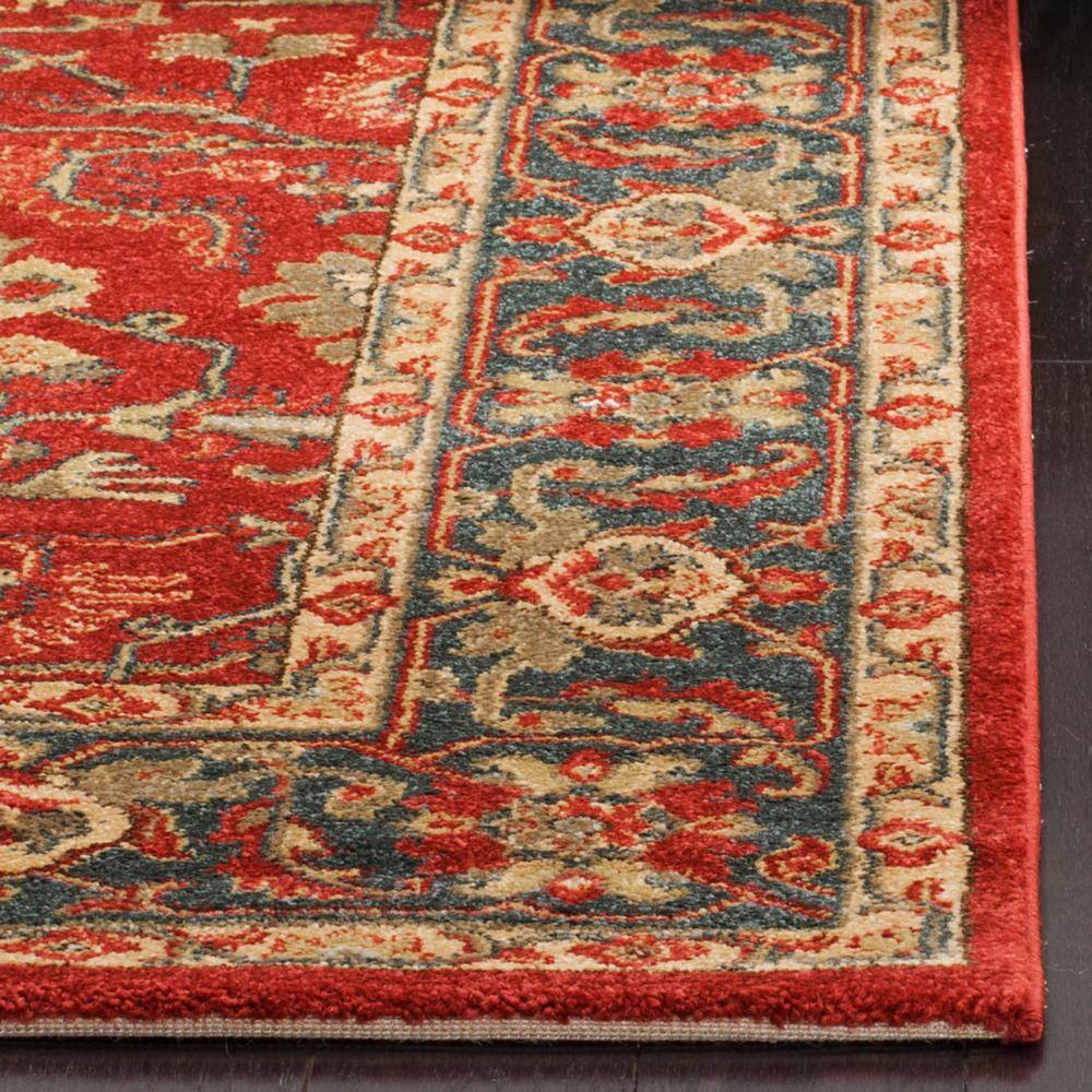 Reversible Rectangular Easy-Care Rug in Red/Navy - 26in x 4in