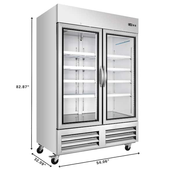 Koolmore 54 in. 42 cu. ft. Auto / Cycle Defrost Two-Glass Doors