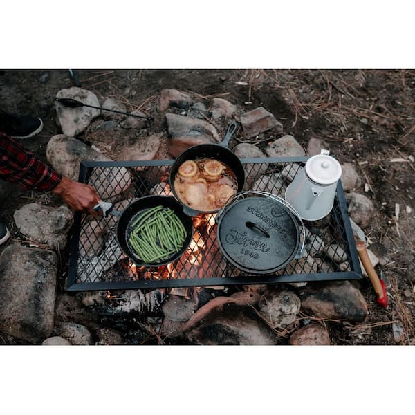 Custom Size Cast Iron Campfire Griddle For Outdoor Camping Cooking