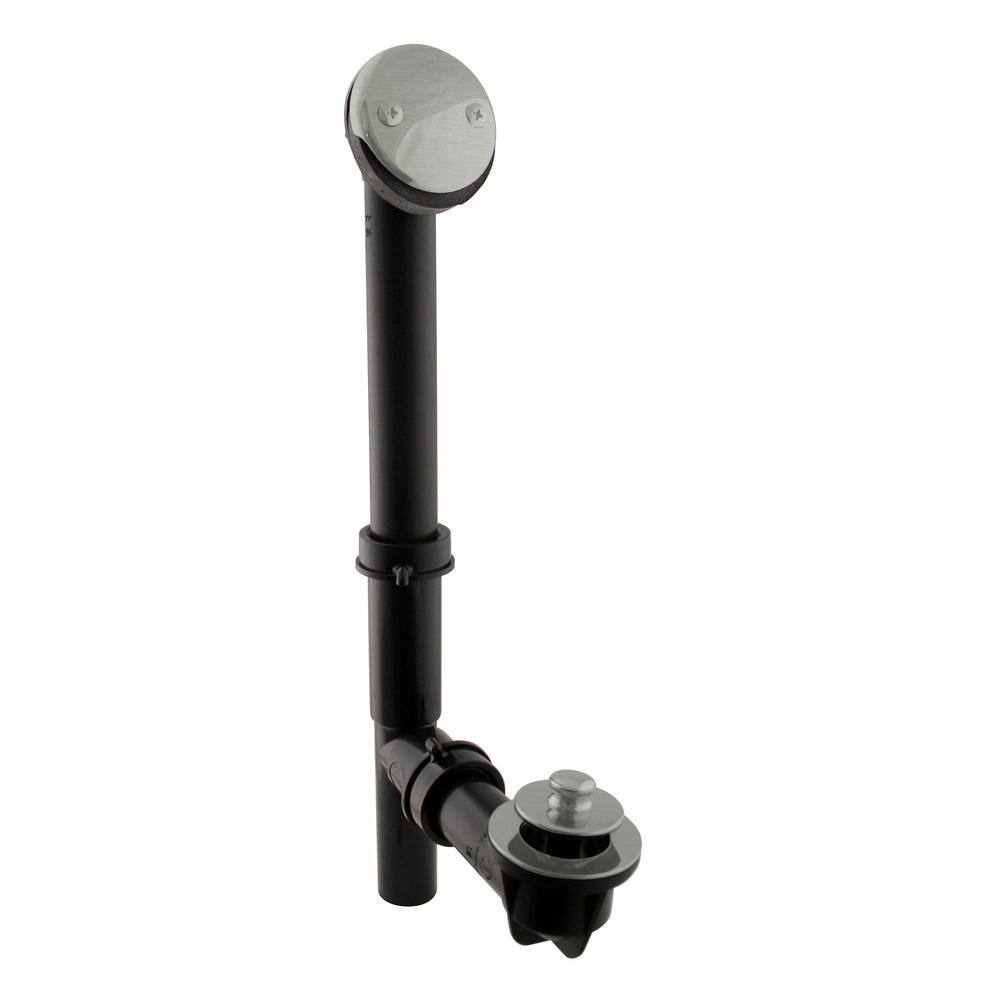 Westbrass Black 11/2 in. Tubular Pull and Drain Bath Waste Drain Kit with 2Hole Overflow